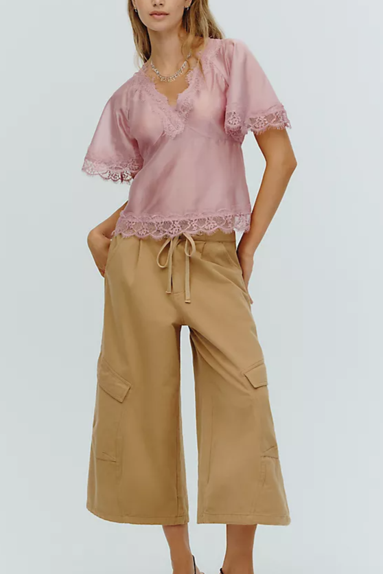 Whiteroom + Cactus Ridley 100% Cotton Cropped Utility Pants