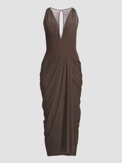 Elara Mesh Midi-Dress