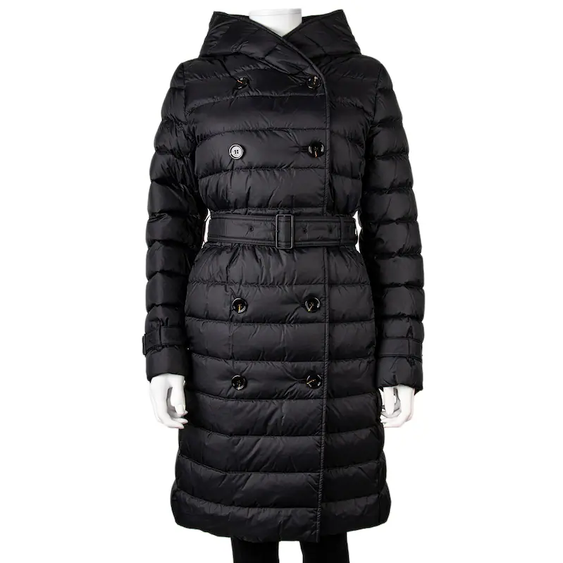 Overstock Burberry Witley Belted Long Puffer Coat