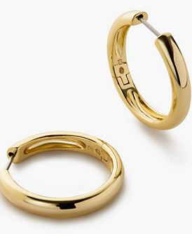 Giulia Large Chunky 14K Gold-Plated Hoop Earrings