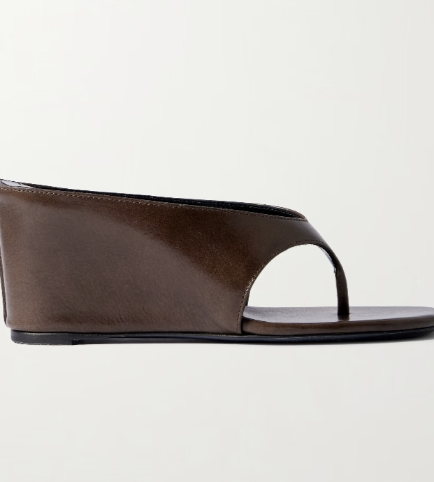 Yaga leather wedge sandals