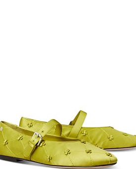Women's Bunny Knot Silk Satin Mary Janes