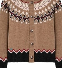 Alanui Sweet Winter Fair-Isle Wool Cardigan
