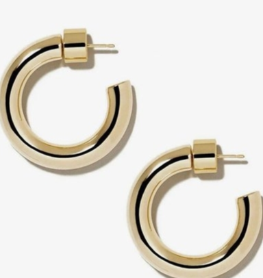 Natasha polished-finish hoop earrings