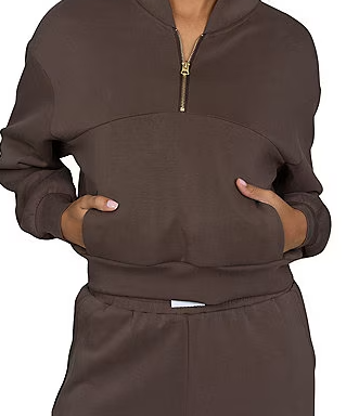 LuxeSoft Lounge Coordinating Quarter-Zip Long Sleeve Pullover