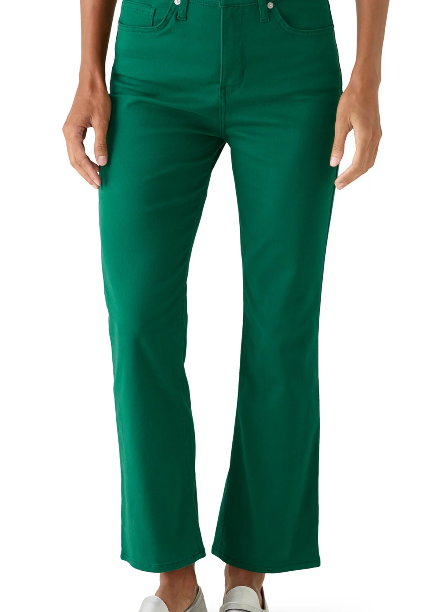 BELK CROWN & IVY WOMEN'S HIGH RISE KICK FLARE PANTS