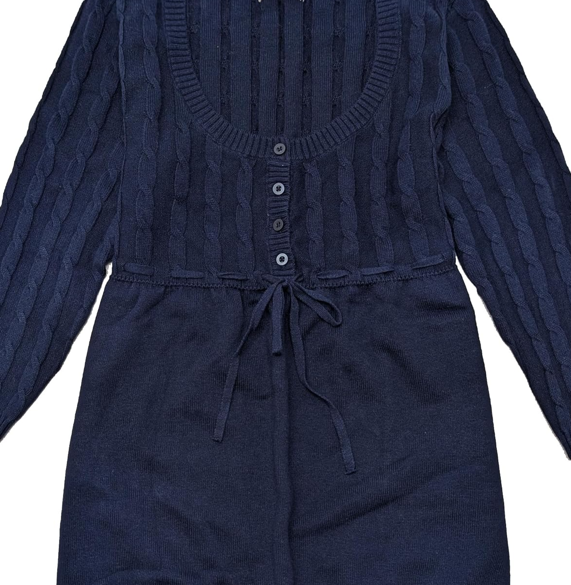 Hollister Women's Cable-Knit Babydoll Sweater How-12