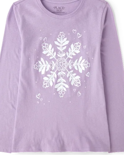 Girls Snowflake Graphic Tee