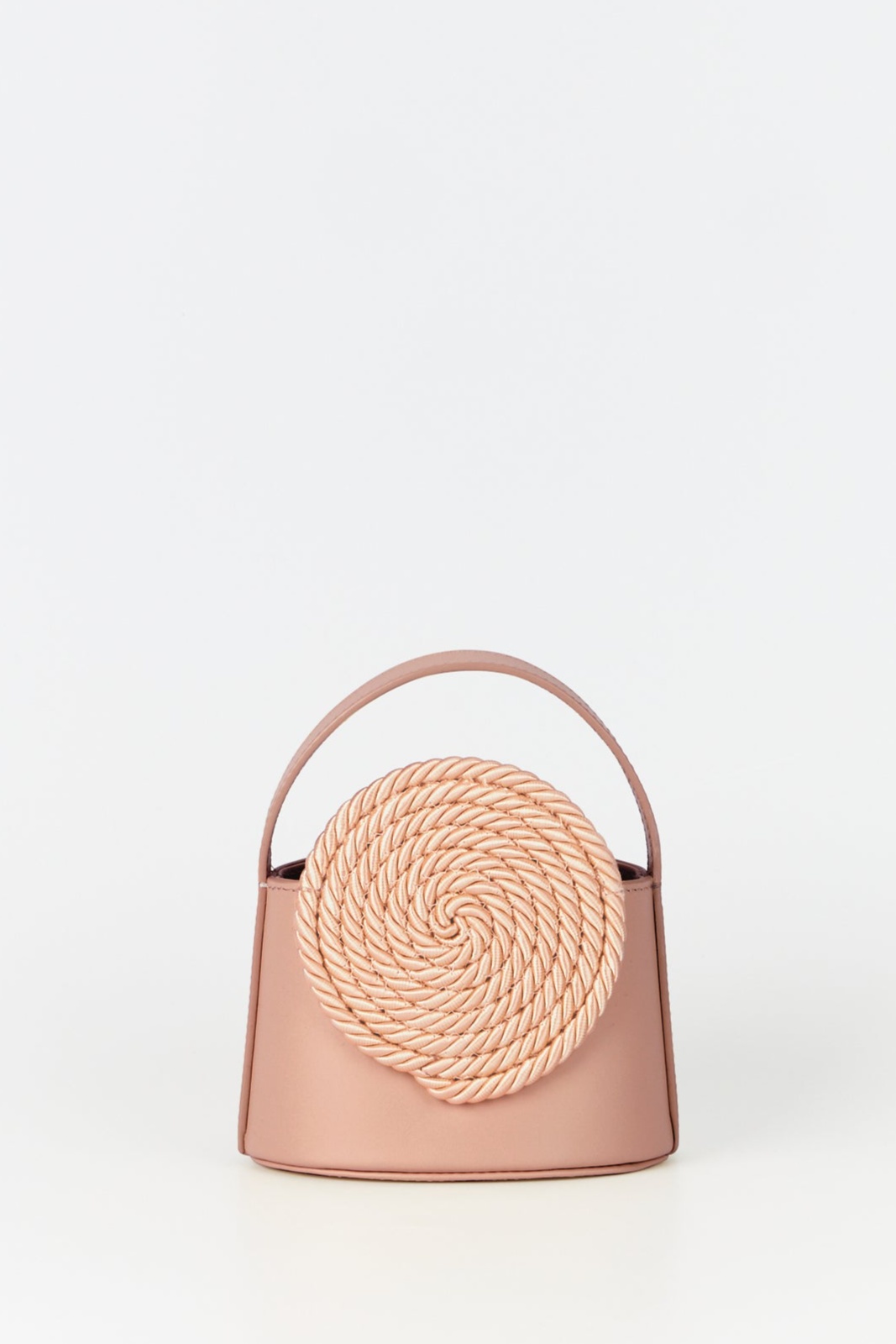 Destree Pink mini leather bag with passementerie detail