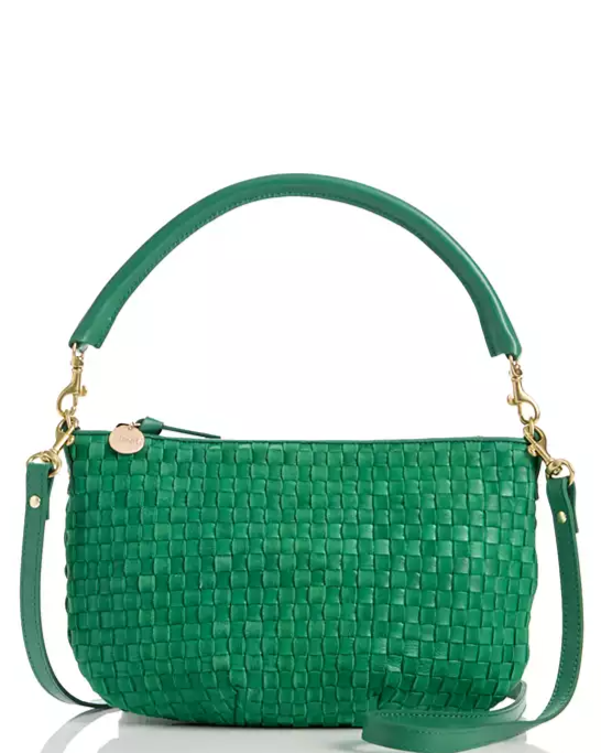 Moyen Messenger Woven Leather Crossbody Bag