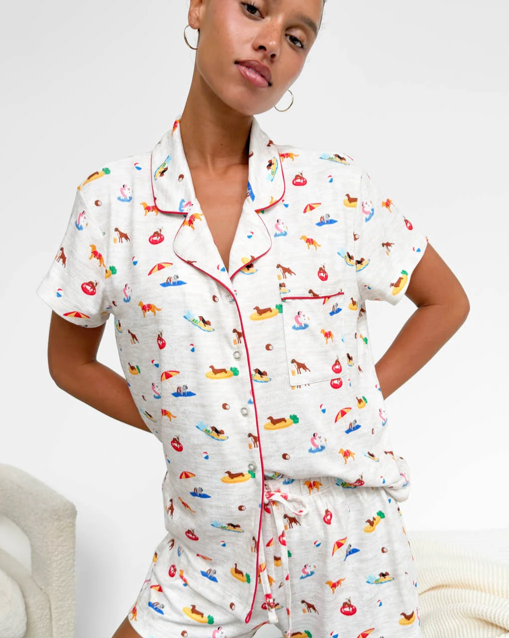 Beach Dogs Flora Pillowsoft Short Set