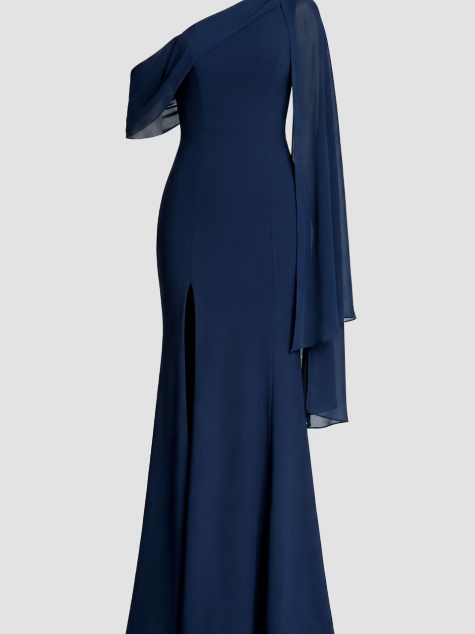 Sera Asymmetric Crepe Gown