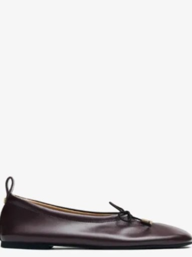 Rosalind brown leather ballet flats