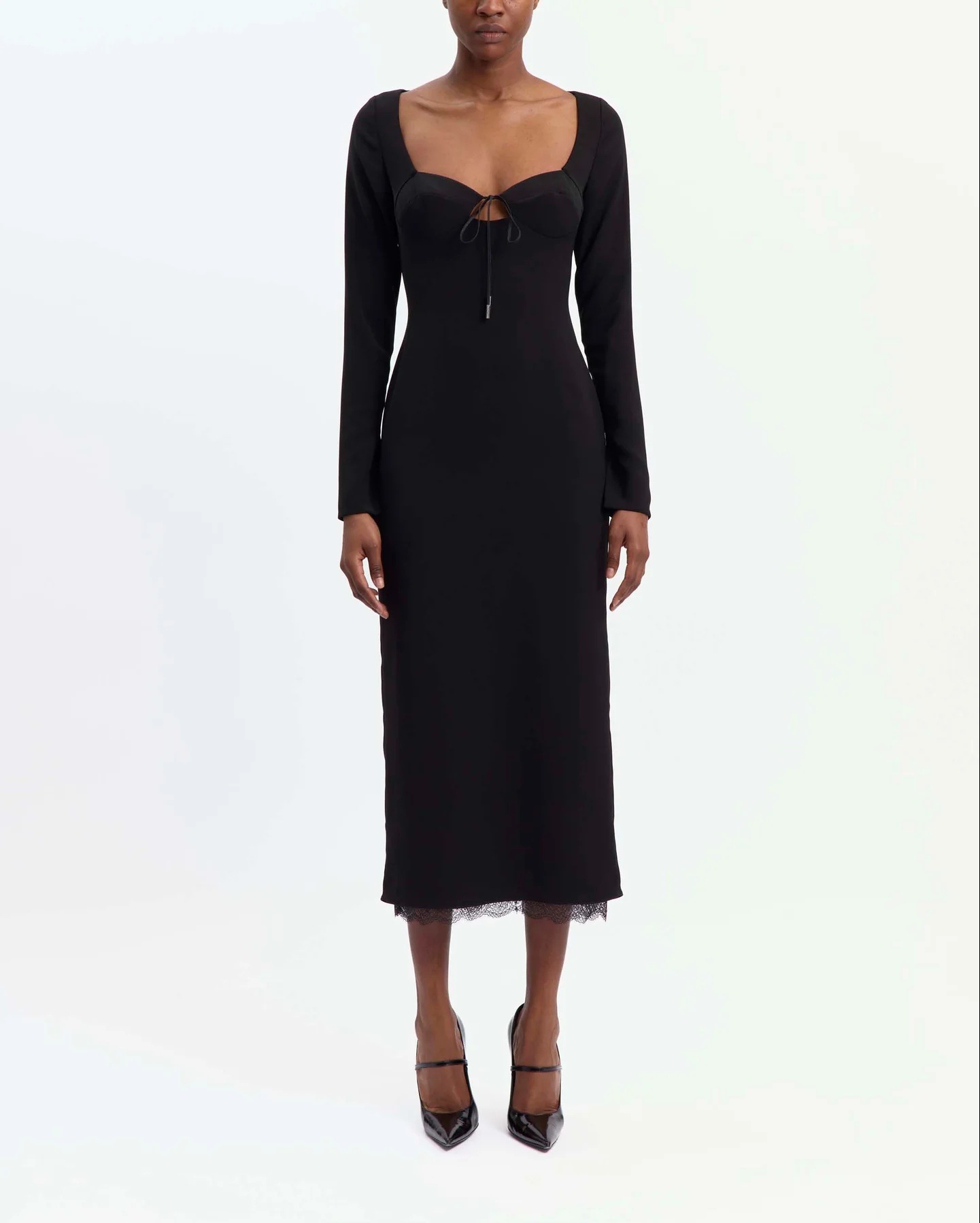 Odette Midi Dress in Crepe
