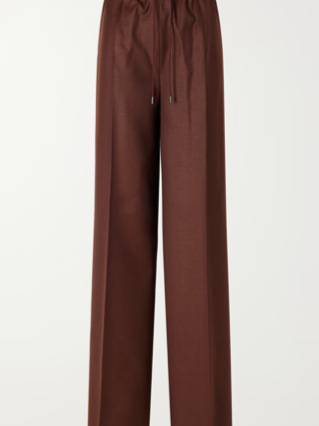 Slalom wool-twill wide-leg pants