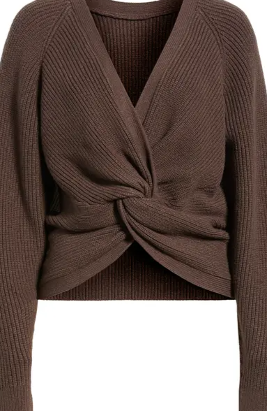 Open Edit Softluxe Twist Reversible Sweater
