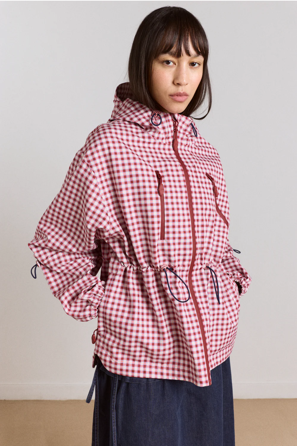 matilda raincoat - cherry gingham