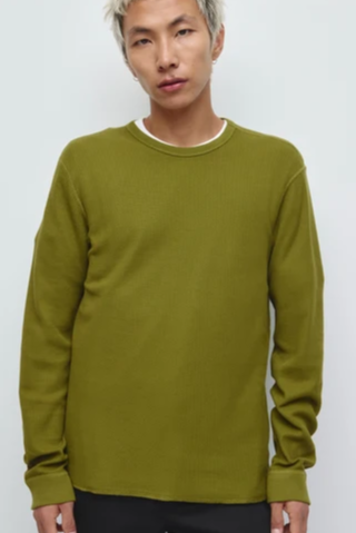 Men's Atlas Waffle Longsleeve in Cardamom