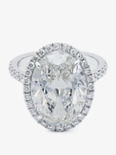 18K white gold diamond ring