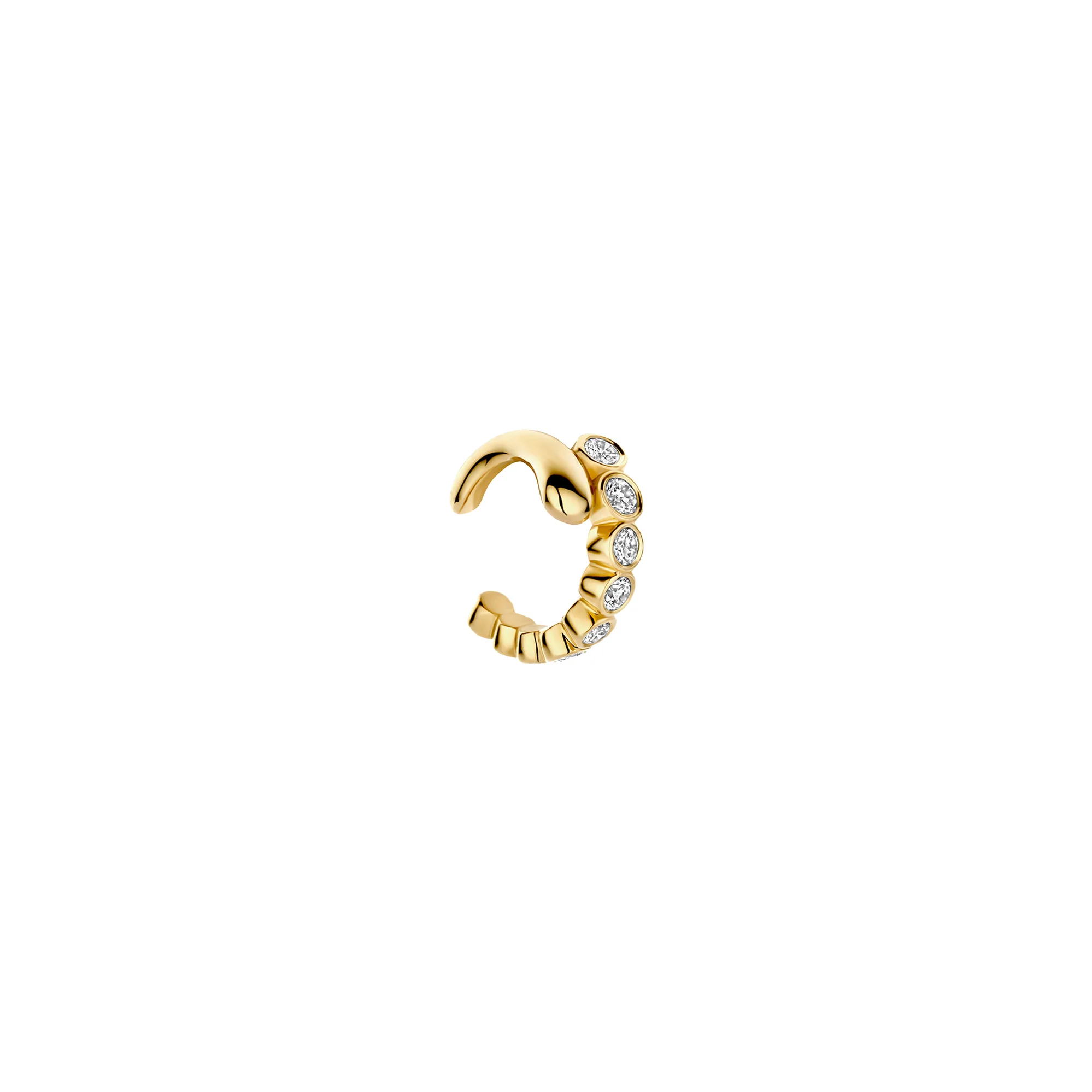 18k Recycled Gold lab Diamond Cuff Earring