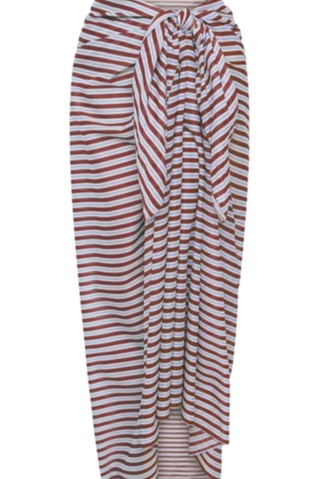 St. Tropez Sarong - Milano Stripe Cotton Voile