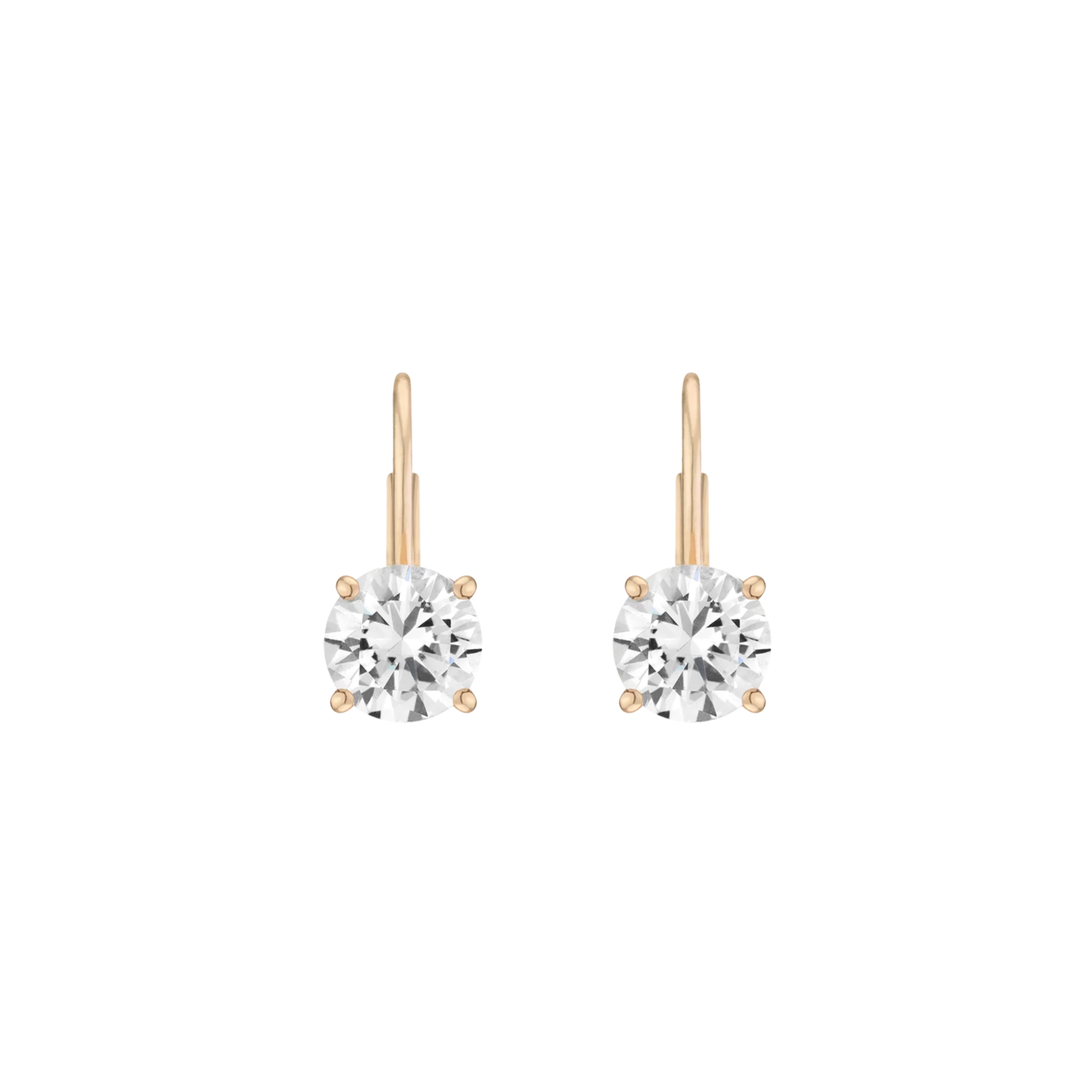 Classic Lab Grown White Sapphire Drop Earrings