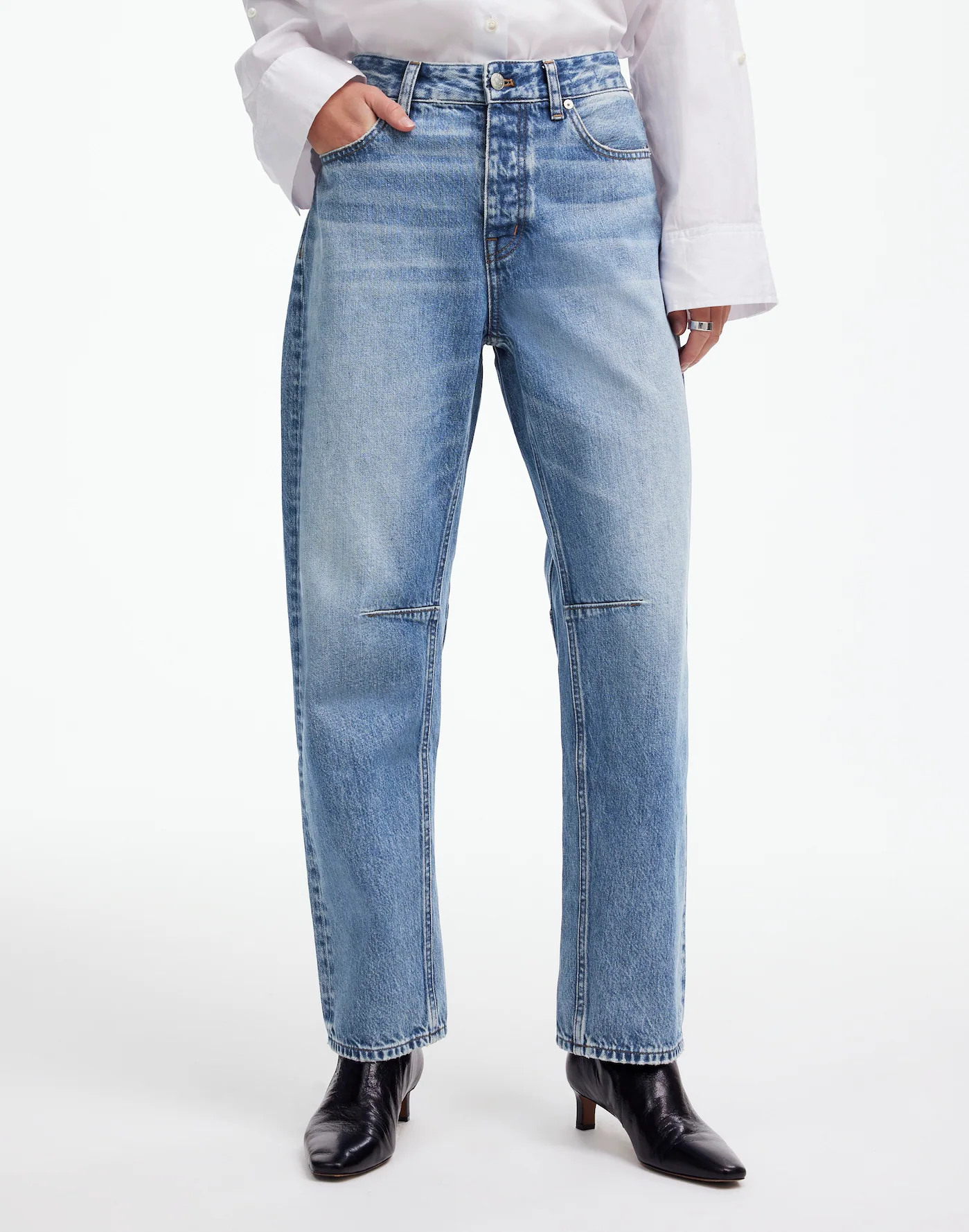 Darted Barrel Jeans