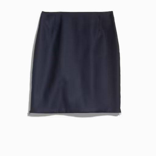 Light wool mini skirt