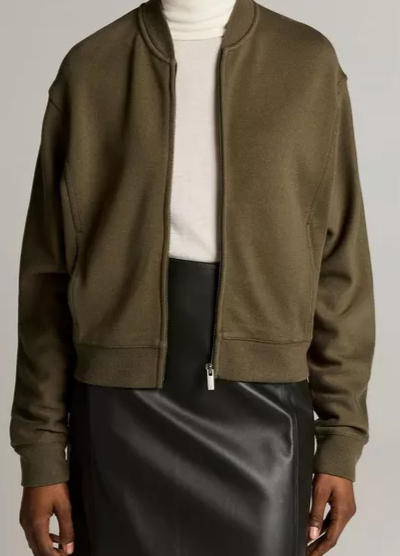 Ponte Knit Bomber Jacket