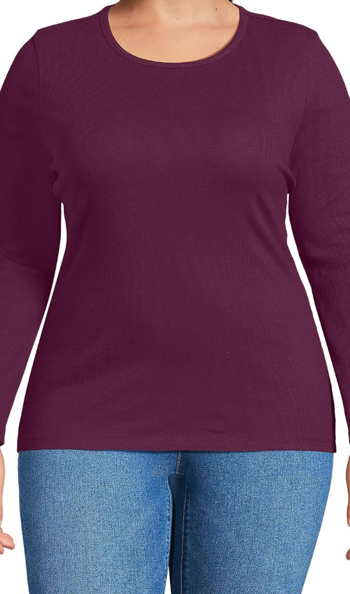 Women's Cotton Rib Knit T-Shirt