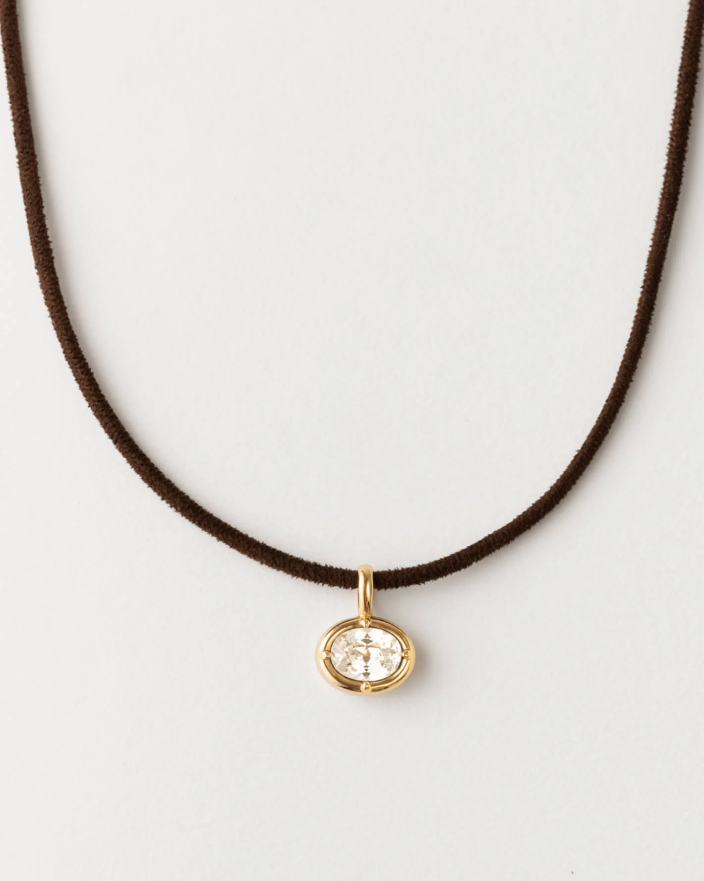 Medallion & Suede Cord Necklace