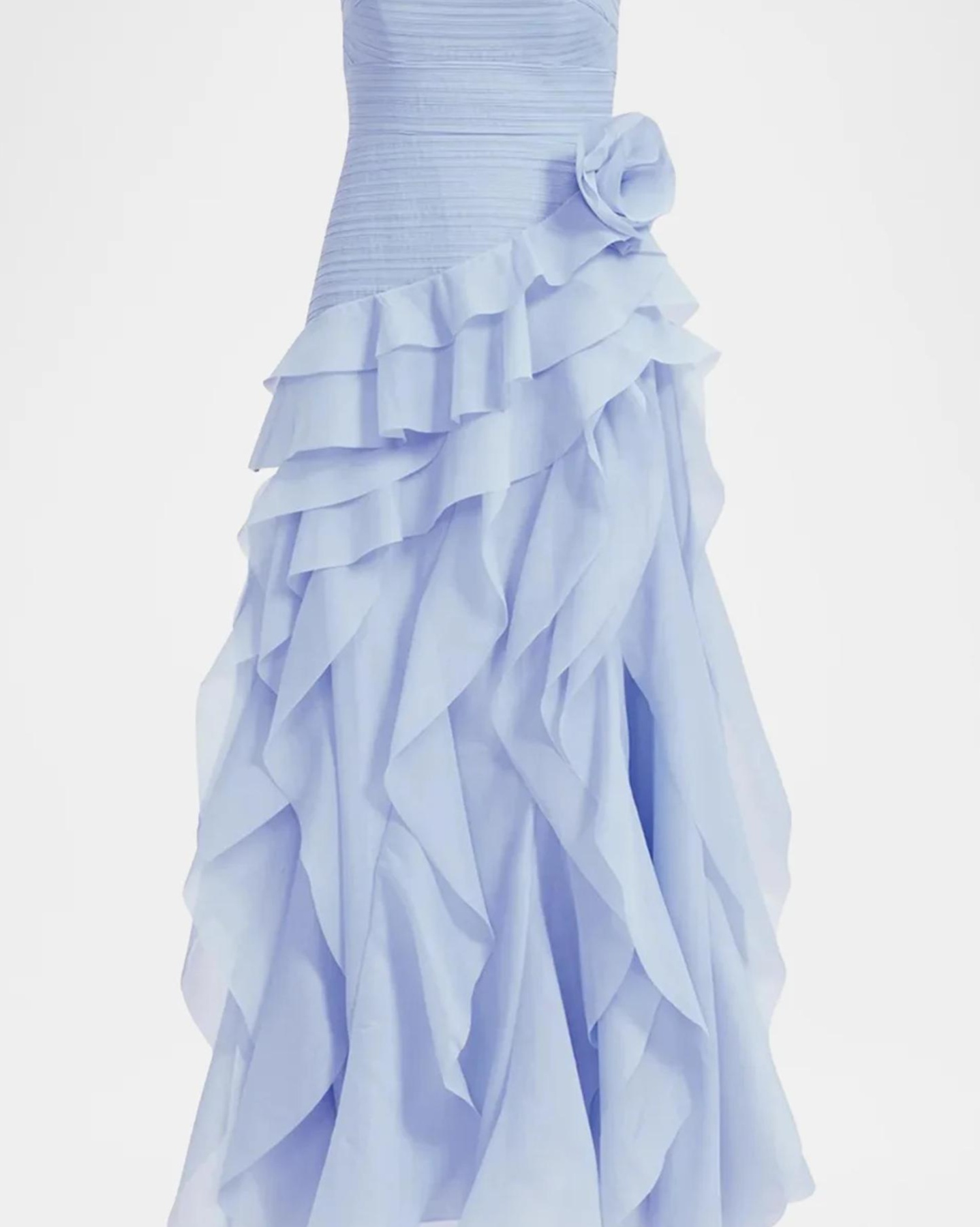 Canyon Strapless Tiered Ruffle Gown