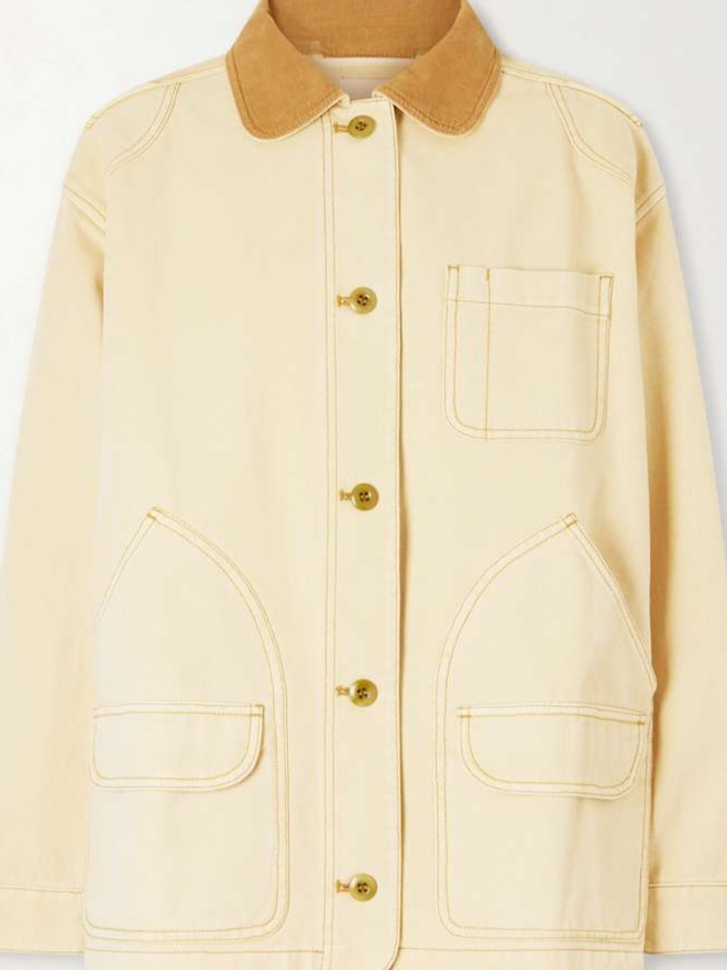 Pascual corduroy-trimmed cotton-canvas jacket
