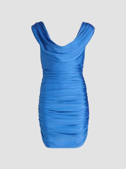 Evangeline Cowlneck Minidress