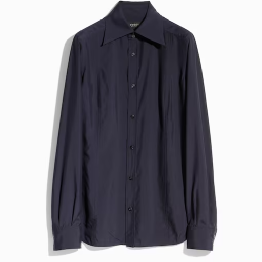 Silk poplin shirt