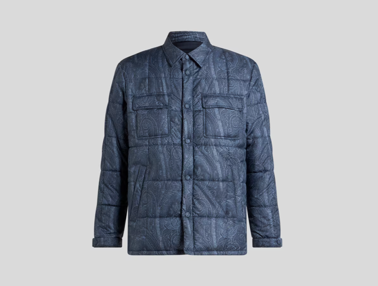 QUILTED OVERSHIRT IN GROSGRAIN