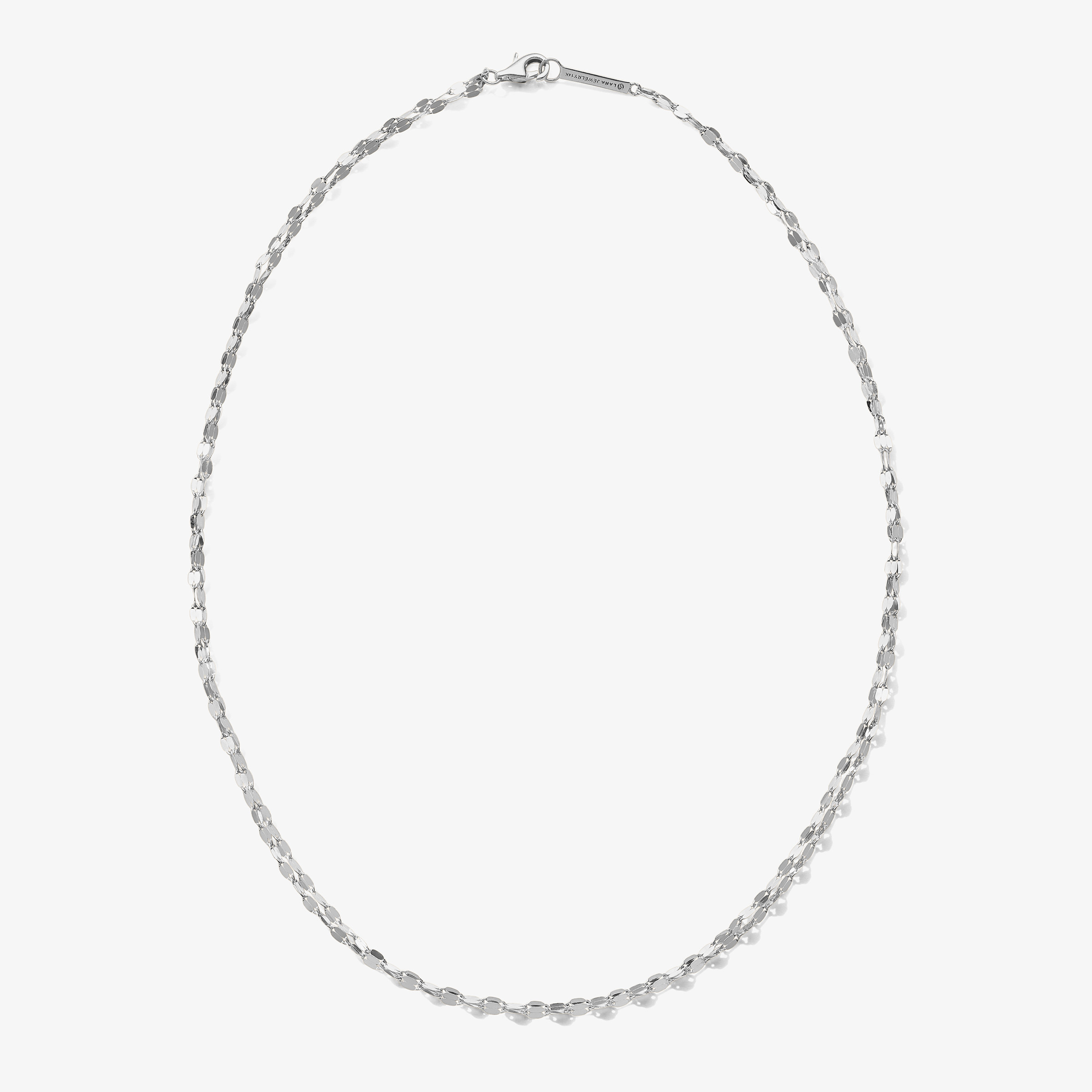 Lana 14K White Gold Double Strand Blake Choker Necklace