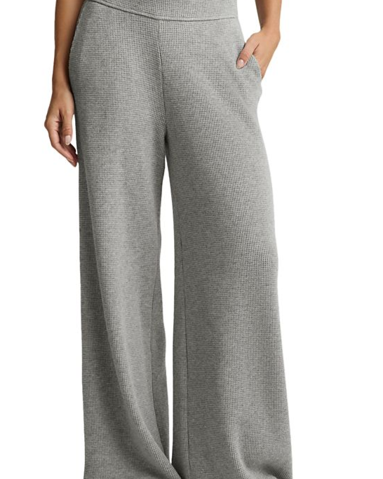 Rest Day Waffle Wide Leg Pants