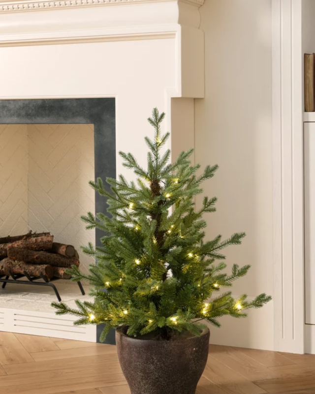 3' Norway Pre-Lit Faux Potted Tree