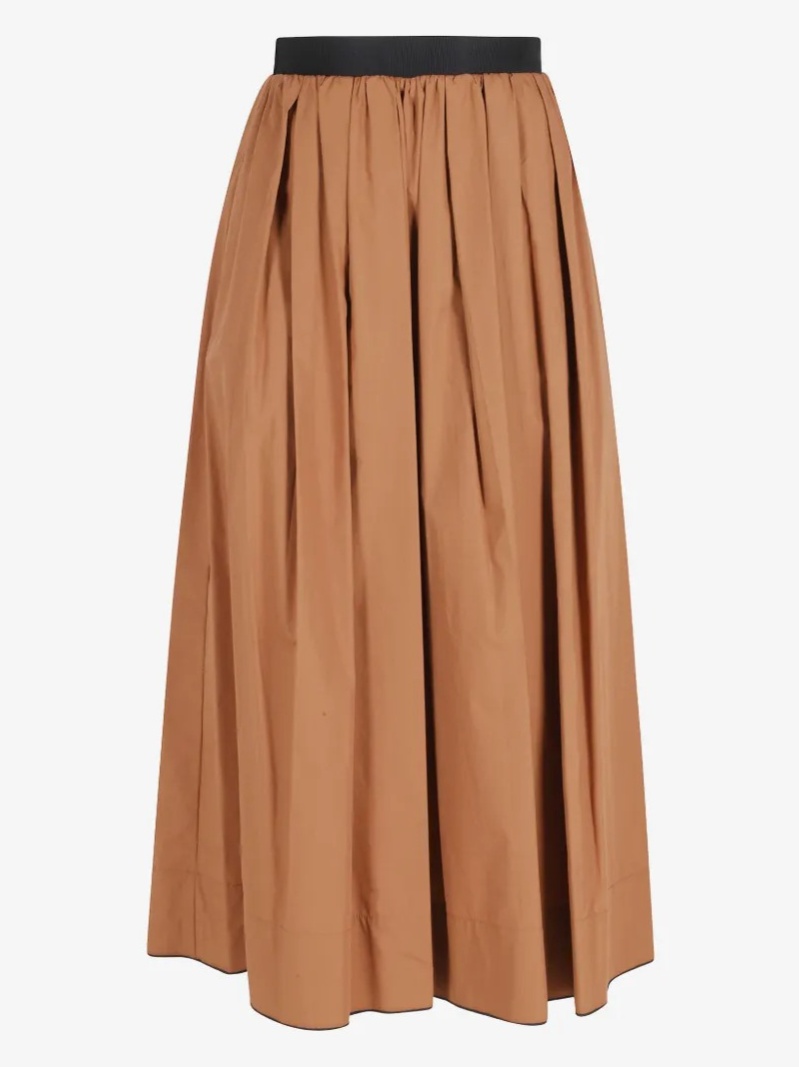 pleated maxi skirt