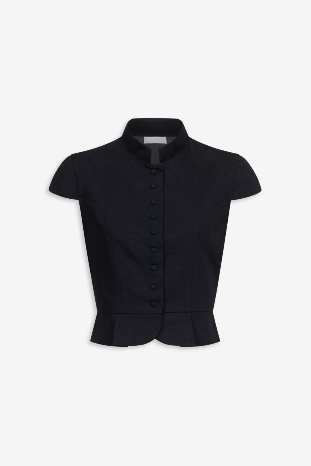Black textured sleeveless summer top