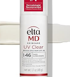 UV Clear Face Sunscreen with Zinc Oxide, Oil-Free, SPF 46 and SPF 50