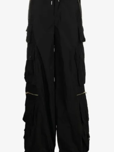 wide-leg cargo trousers