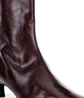 Ambar Rift Leather Kitten Heel Booties