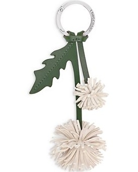 Dandelion Leather Key Ring Bag Charm