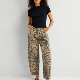 Ana Womens Mid Rise Barrel Jean