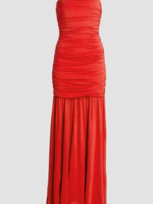 Waverly Strapless Ruched Maxi Dress