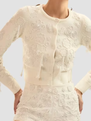 Paloma Beaded Shrunken Cardigan