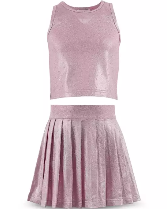 Girls' Crystal Top & Tennis Skort Set - Little Kid, Big Kid