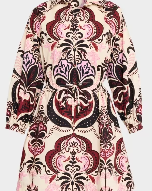 Henry Long-Sleeve Printed Maxi Dress